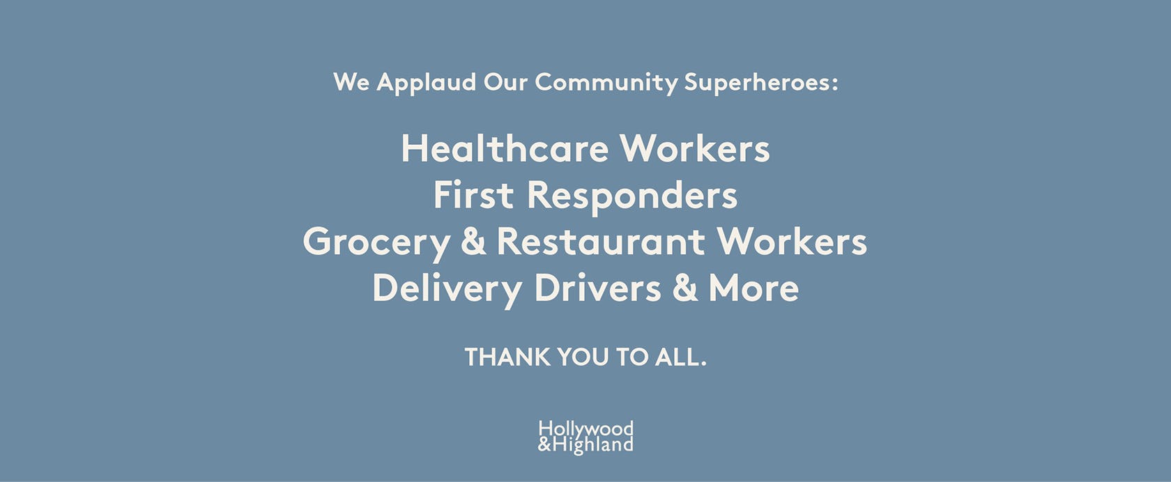 Thank you essential workers