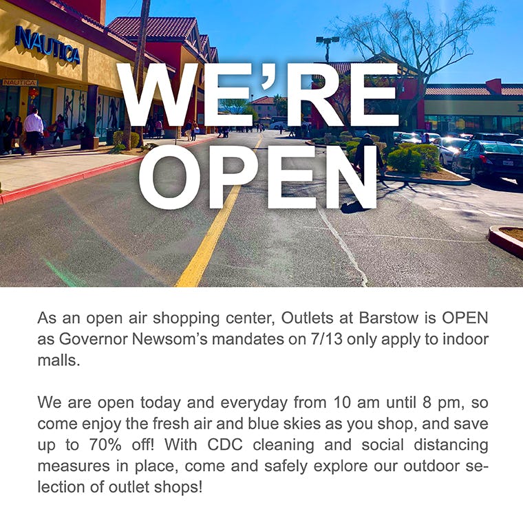 barstow vans outlet