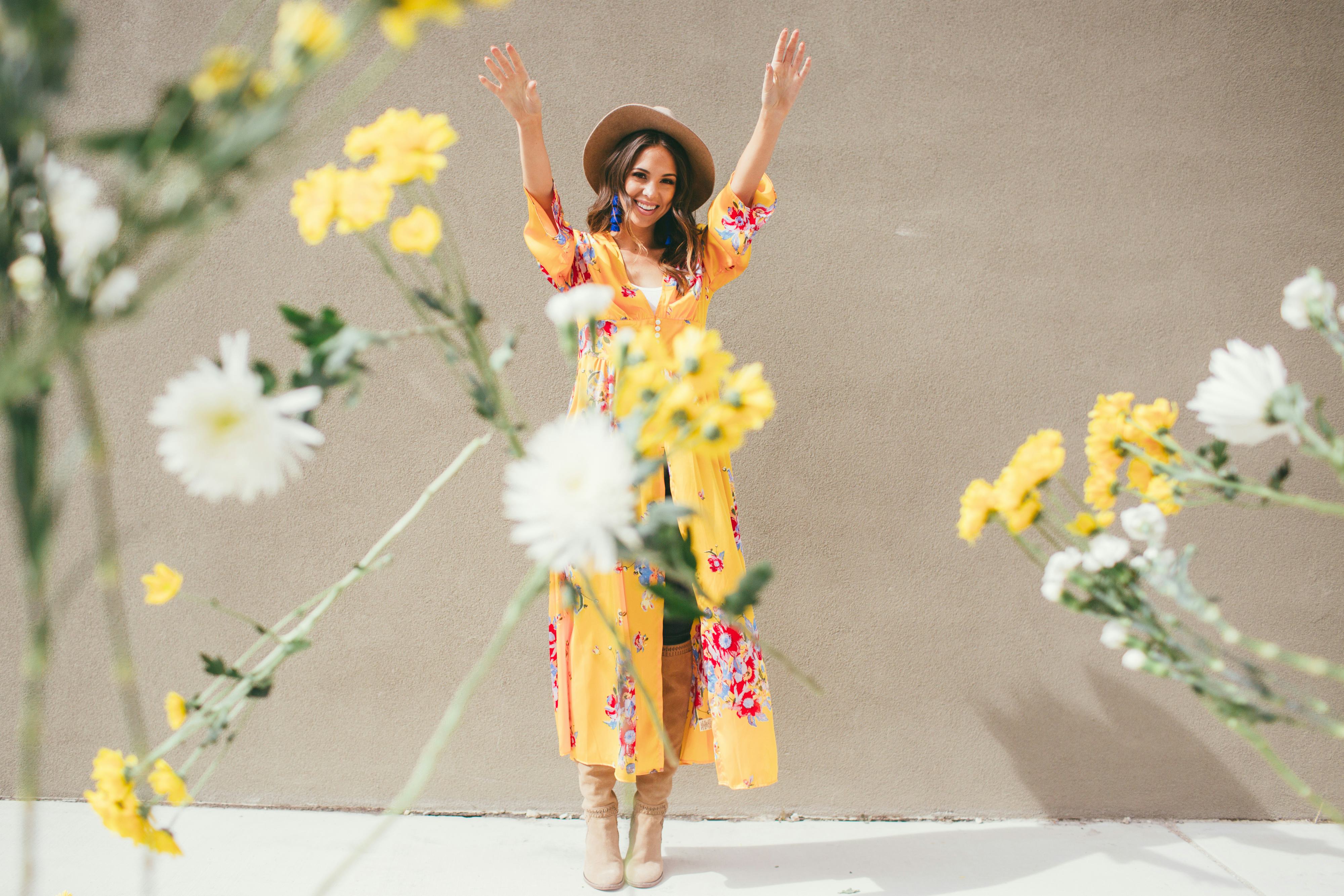 Girl in yellow dress