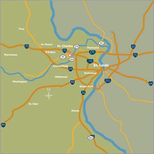 Streets of St. Charles map