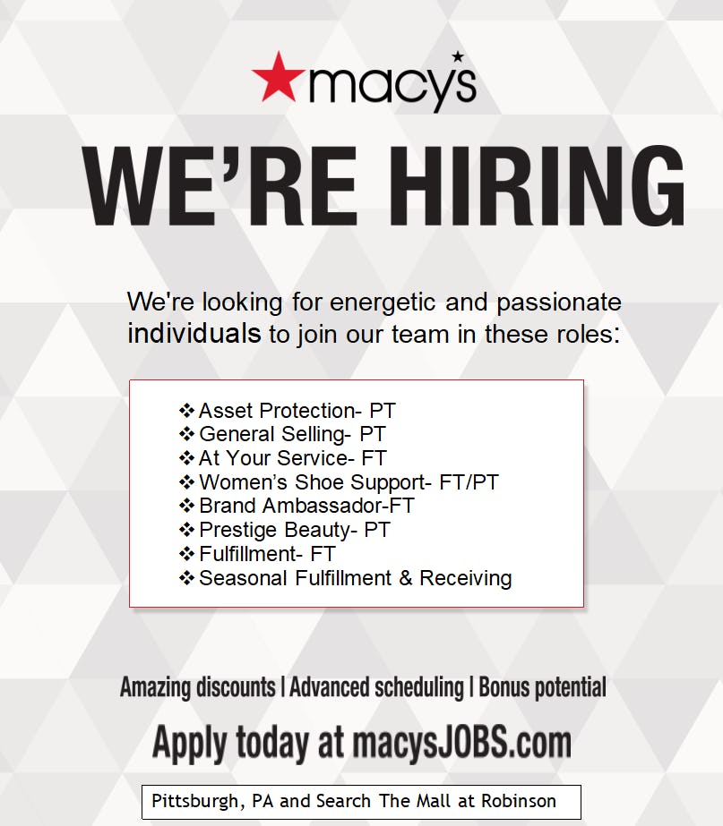 Macy's is hiring