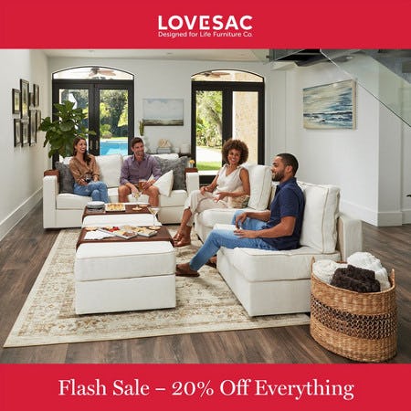 Flash Sale 20% Off Everything from Lovesac