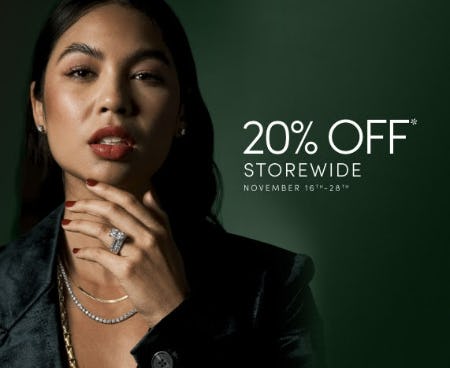 20% Off Storewide from Jared Galleria of Jewelry
