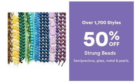 50% Off Strung Beads from Michaels