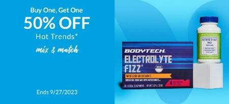 Buy One, Get One 50% Off Hot Trends Mix & Match from The Vitamin Shoppe                      