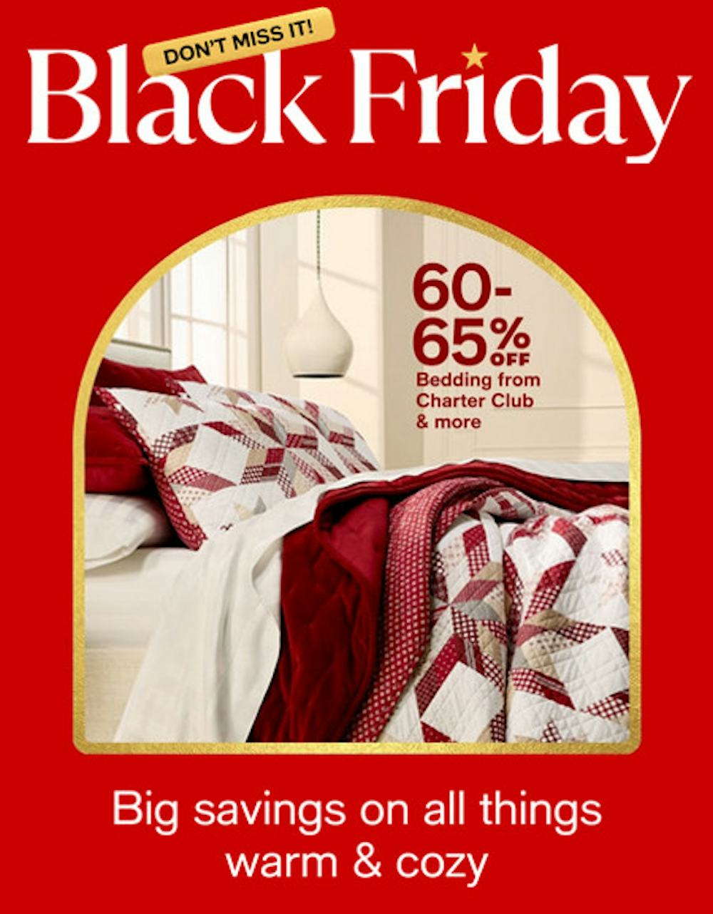 60-65% off Bedding from Charter Club and More