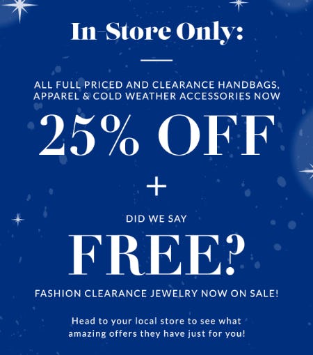 25% Off All Full Priced And Clearance Handbags, Apparel & More from Charming Charlie