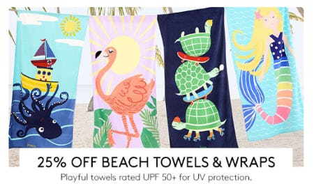 25 Off Beach Towels Wraps At Pottery Barn Kids Oxmoor Center