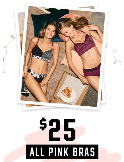 $25 All PINK Bras from Victoria's Secret