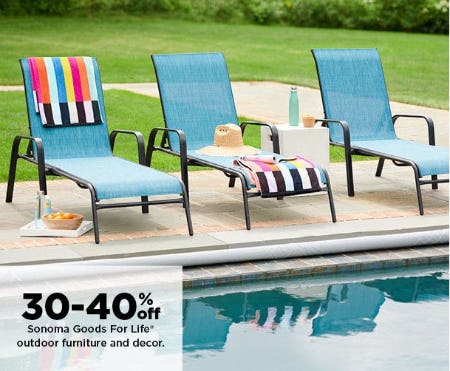 30-40% Off Sonoma Goods For Life Outdoor Furniture and Decor