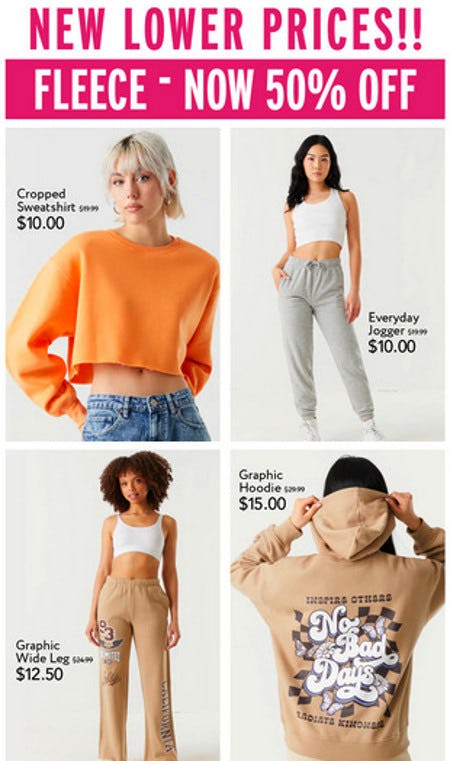 Fleece Now 50% Off from Charlotte Russe