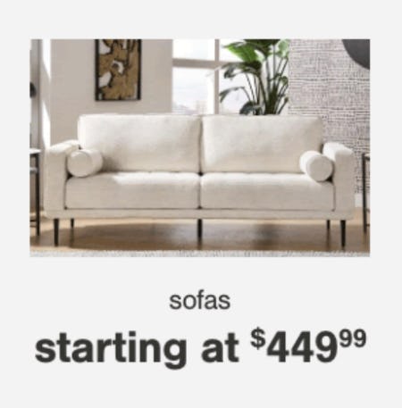 Sofas Starting at $449.99