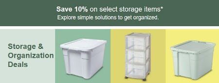Save 10% on Select Storage Items
