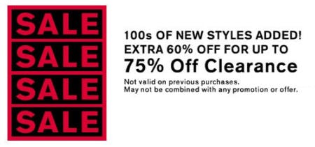 Extra 60% Off for Up to 75% Off Clearance from Express