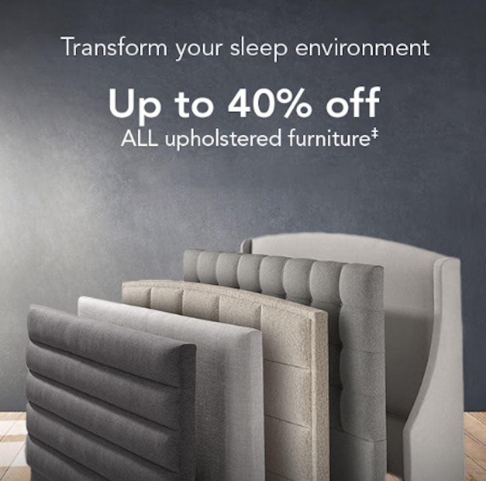 Up to 40% Off All Upholstered Furniture