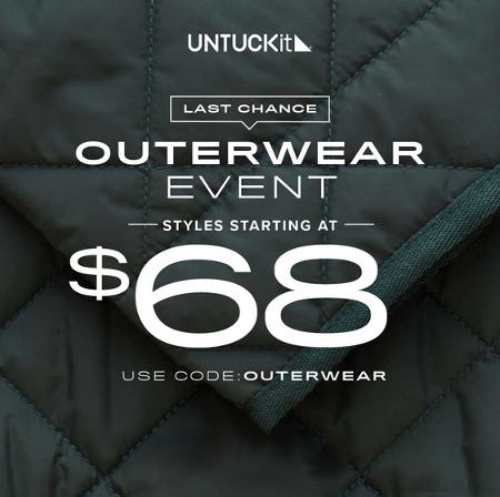Outer Wear Sale - Starting at $68 from UNTUCKit