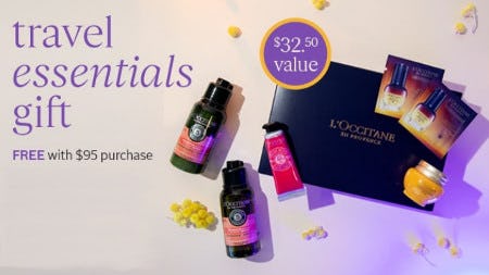Travel Essentials Gift Free With $95 Purchase from L'Occitane