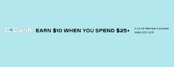 Earn $10 When You Spend $25 or More