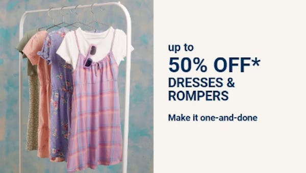 Up to 50% Off Dresses & Rompers