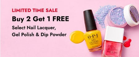 Buy 2 Get 1 Free Select Nail Lacquer, Gel Polish & Dip Powder