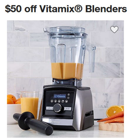 $50 off Vitamix® Blenders from Crate & Barrel