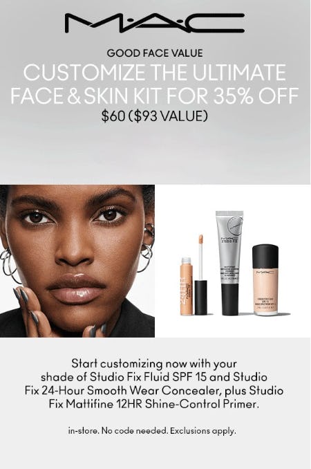 Customize The Ultimate Face & Skin Kit for 35% Off from M.A.C                                   