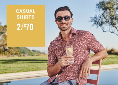 Casual Shirts 2 for $70 from Men's Wearhouse