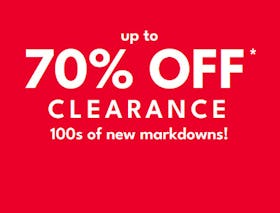 Up to 70% off Clearance