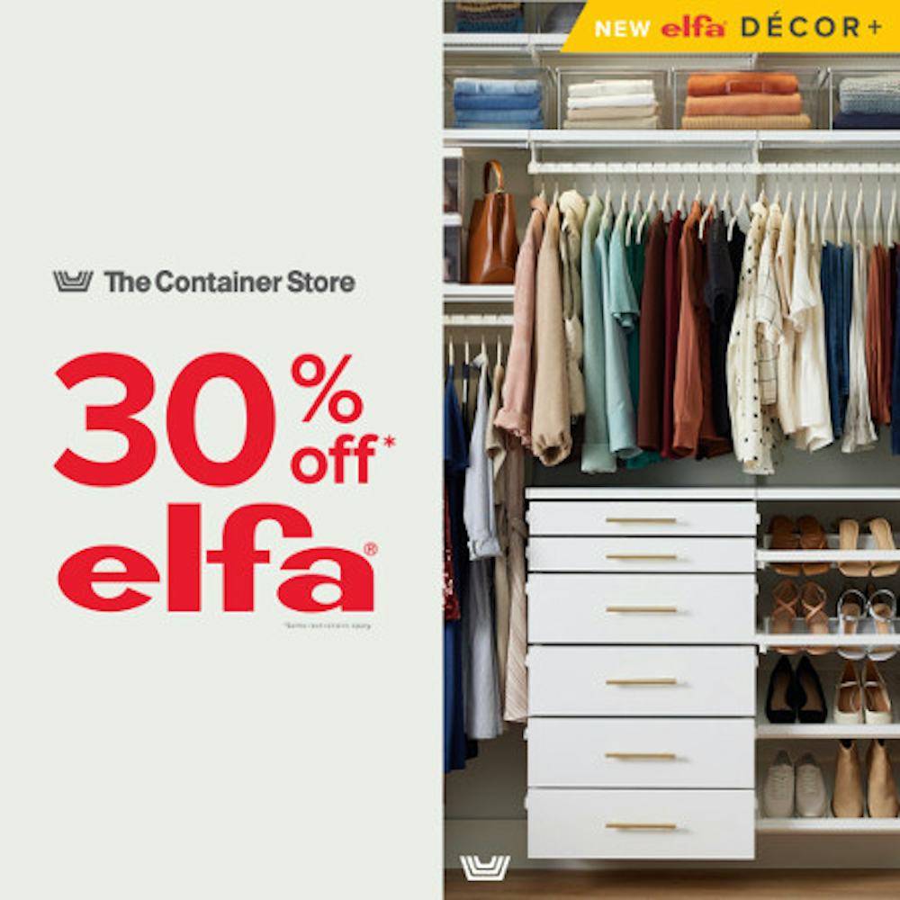 Save 30% On All Elfa!