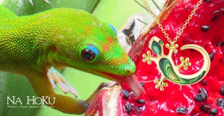 New Gecko Pendant from Na Hoku
