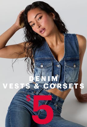 $5 Denim Vests and Corsets