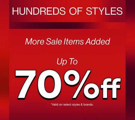 Hundred of Styles Up to 70% Off