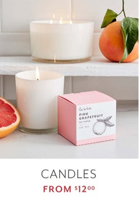 Candles from $12.00 from Sur La Table