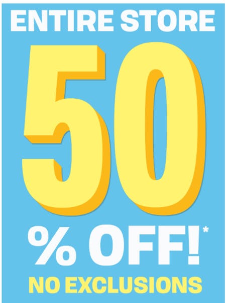 Entire Store 50% Off from The Children's Place