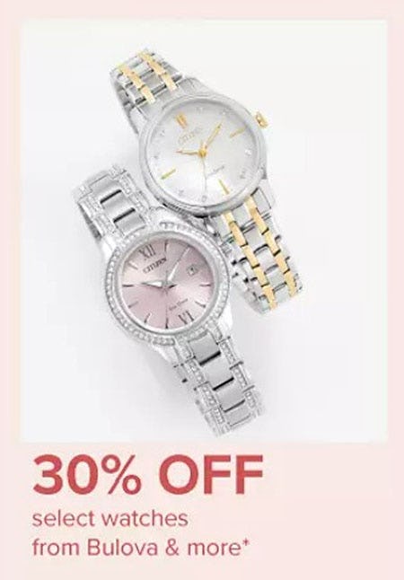 30% Off Select Watches from Bulova & More from Belk