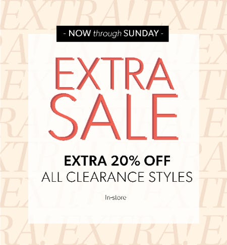 Extra 20% Off All Clearance Styles