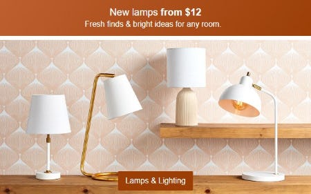 New Lamps from $12