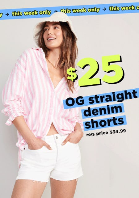 $25 OG Straight Denim Shorts from Old Navy