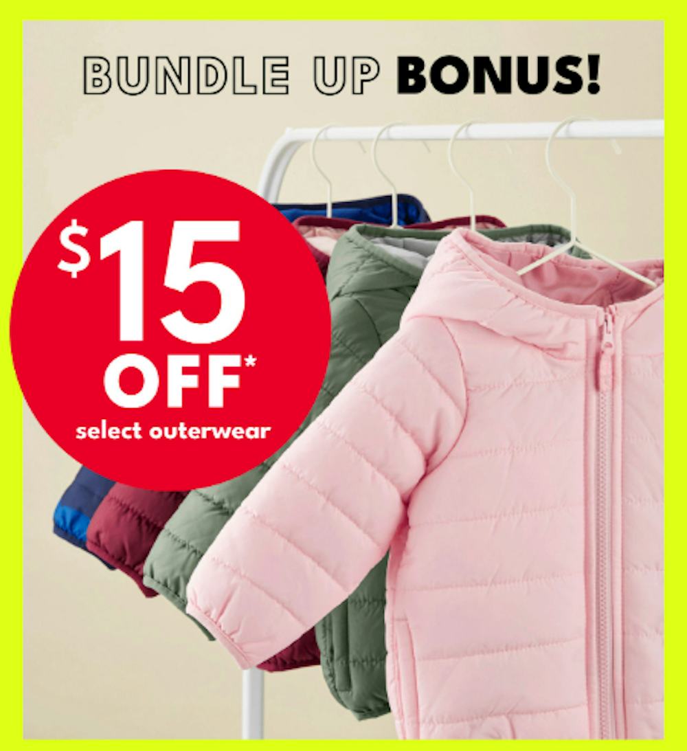 $15 Off Select Outerwear