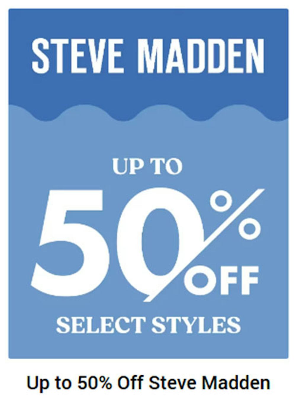 Steve Madden Up to 50% Off