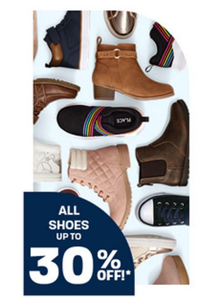 All Shoes Up to 30% Off