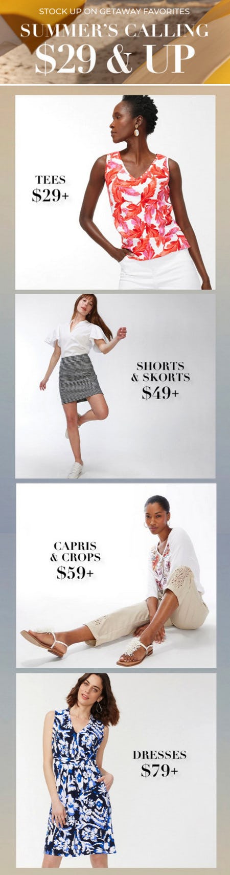 Select Styles $29 and Up from Chico's