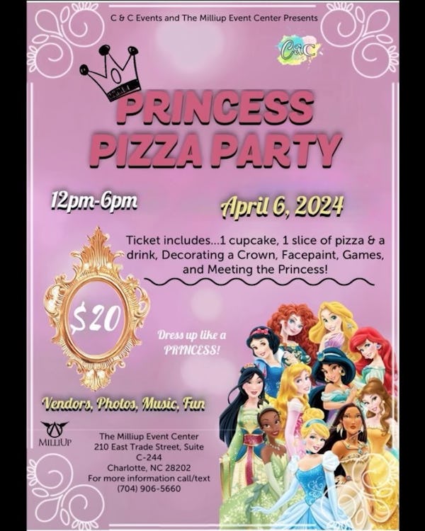 Princess Pizza Party at The Milliup Event Center