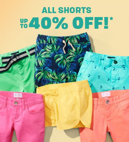 All Shorts Up to 40% Off from The Children's Place