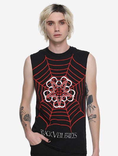 Black Veil Brides Web Logo Muscle Tee from Hot Topic