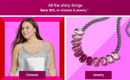 Save 30% on Dresses & Jewelry from Target