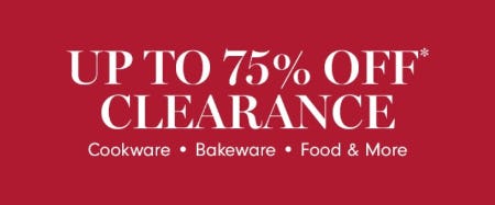 Up to 75% Off Clearance
