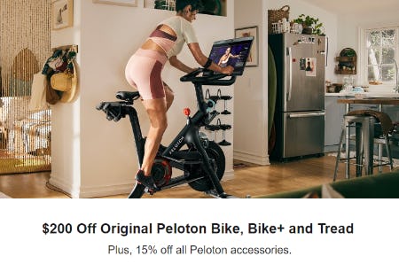 $200 Off Original Peloton Bike, Bike+ and Tread, Plus More