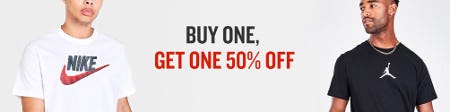 Buy One, Get One 50% Off Tees from JD Sports