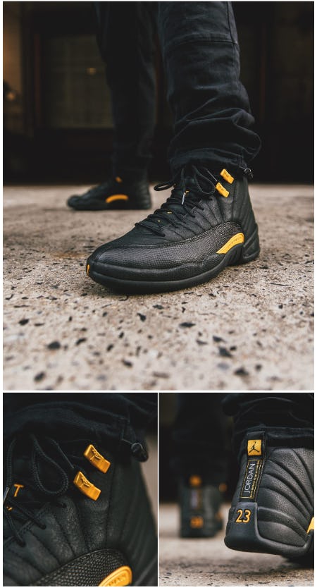 The Air Jordan 12 Black Taxi from DTLR